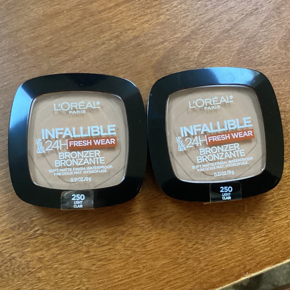 L'Oreal Infallible 24H Fresh Wear Bronzers bundle 2-pack shade 250 Light NEW